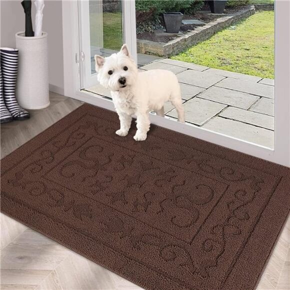 Indoor Door Mat Front Door Mat Indoor Rugs for Entryway - 24" x 36", Coffee - Picture 1 of 6